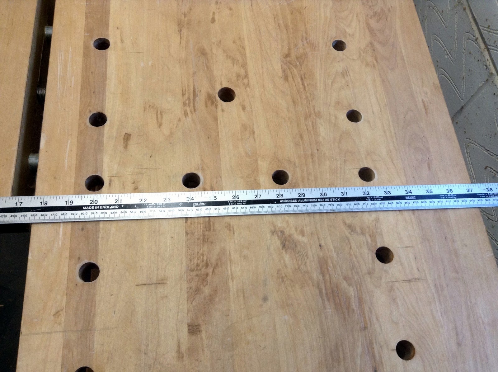 Bench Dog Hole Template