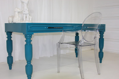 south beach desk turquoise 543 | Adding Color without Paint: Interior Design Wednesday | 11 |