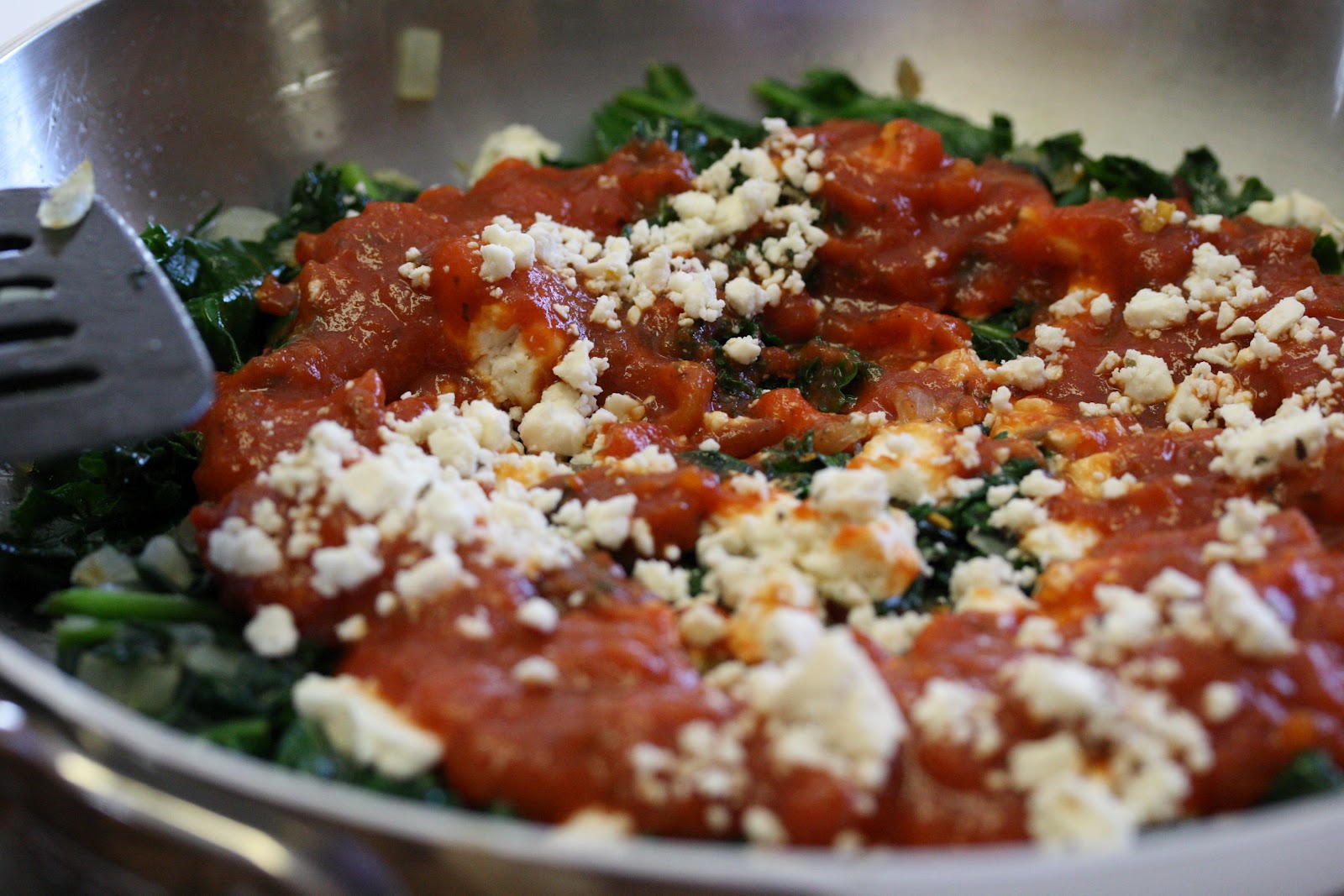 Spinach, Kale & Egg Skillet Saving Room for Dessert