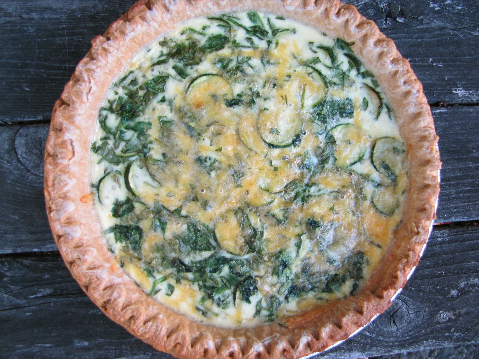 Albion Cooks Zucchini & Spinach Quiche