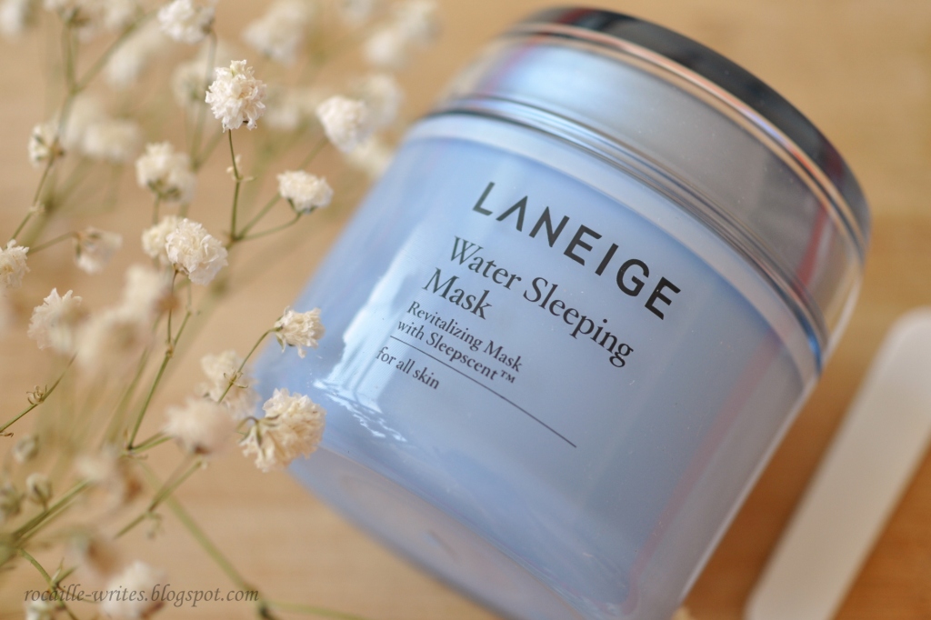 Rocaille Writes Cooling Overnight Facial Laneige Water Sleeping Mask