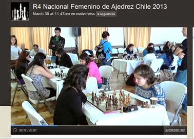 Transmitimos 30 Horas En VIVO!! Nac.Fem. Ajedrez 2013, desde el Est. Español de Santiago, Chile.