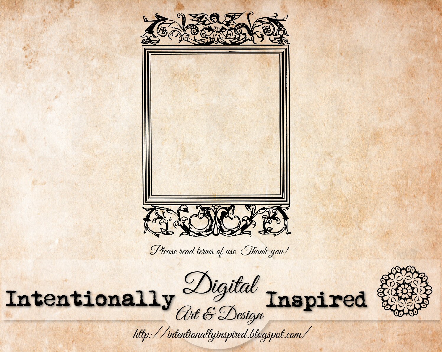 Intentionally Inspired Freebie Vintage Frames 1 (Digital scrapbooking
