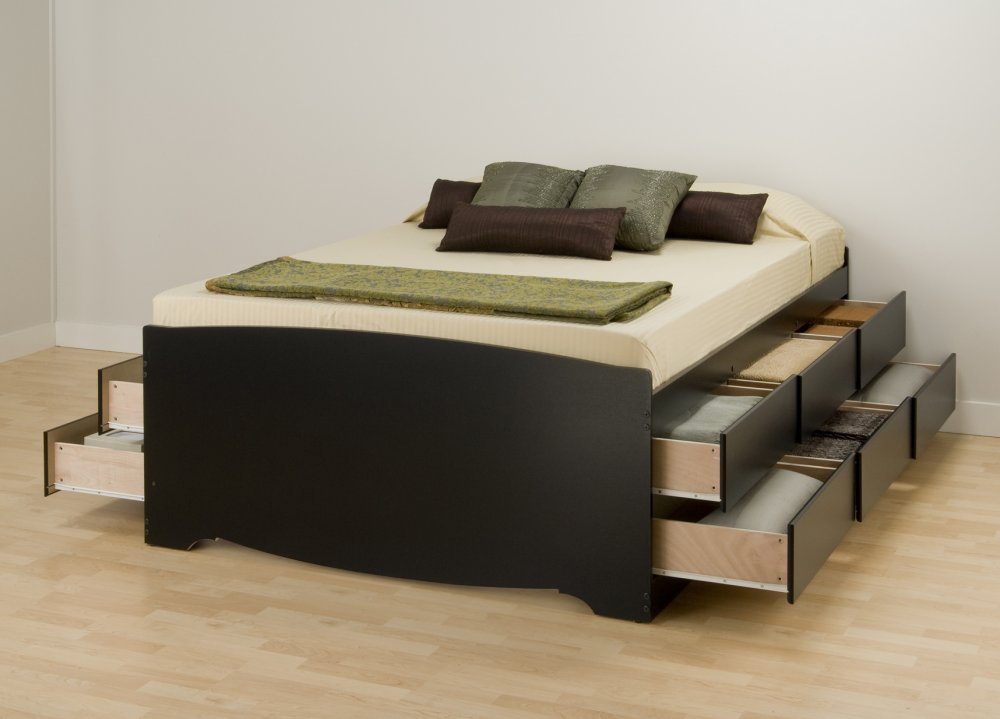 Platform Bed With Storage Drawers Underneath