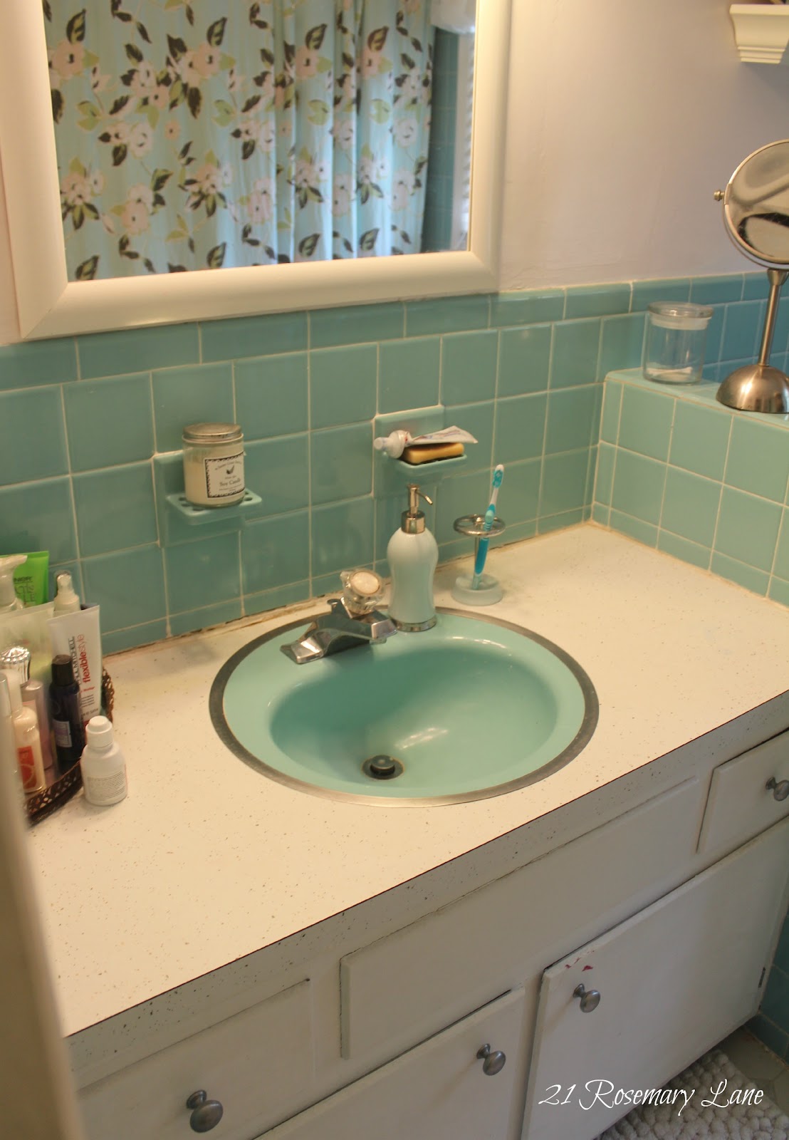 21 Rosemary Lane Painted Bathroom Counter Top