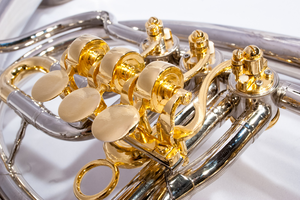 Vintage Tenor horn / Baritone horn by Bohland&Fuchs in Nickel Silver Finish & 24K gold trim kit