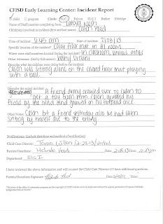 the hoods casens first incident report first incident report