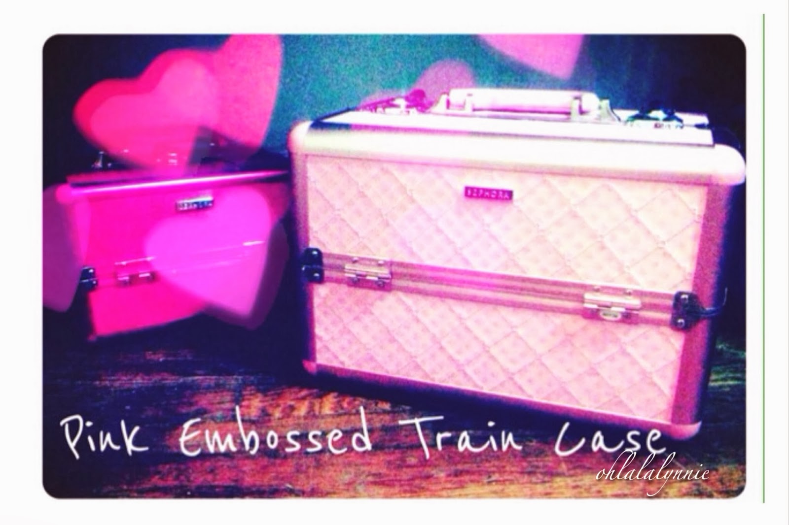 Pink Quilted Train Case