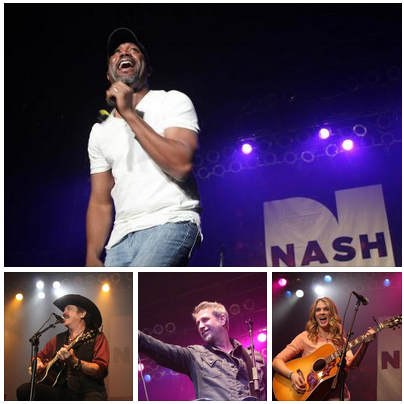 Top Darius Rucker performs, left: Kix Brooks, Center & Right: The