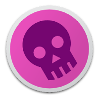 Logotipo Fundo Invisivel Skull+magenta