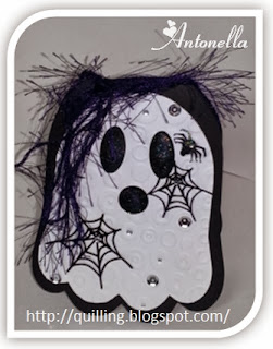 Antonella's Ghost Shaped Card - quilling.blogspot.com