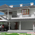 Sloping Roof house with Cellar Floor - 3325 Sq. Ft.