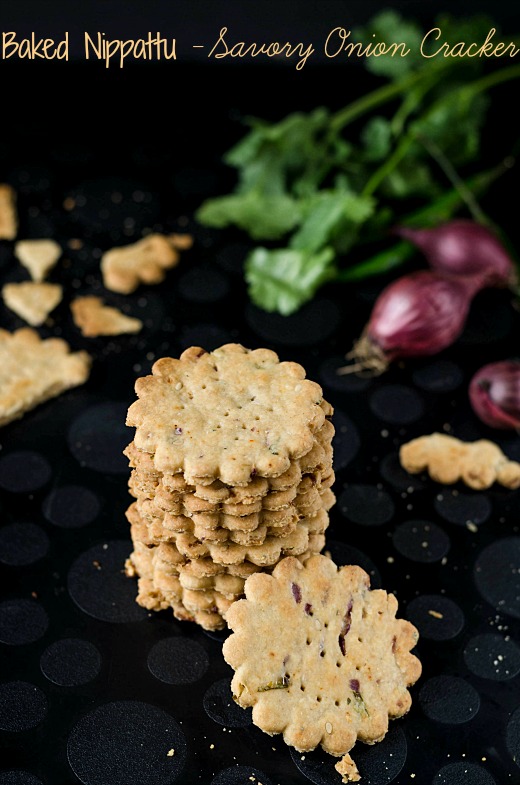 Nalini'sKitchen Baked Nippattu /Savory Onion Crackers