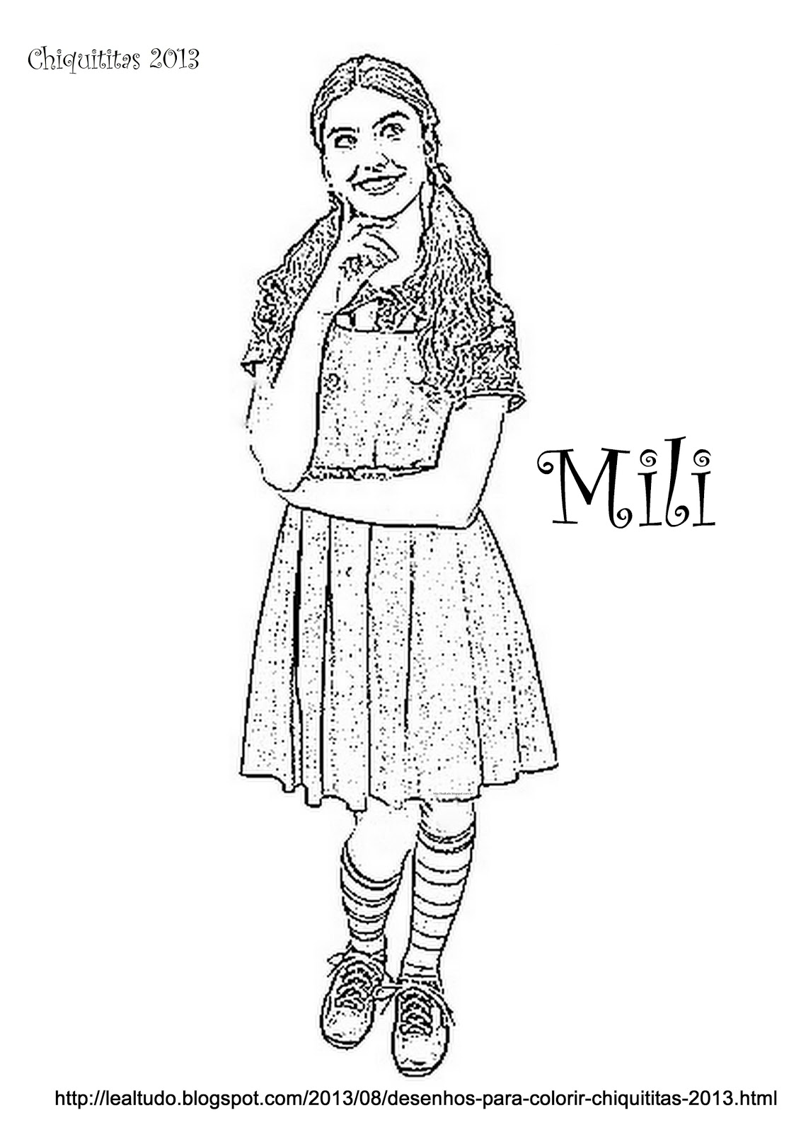 desenhos de chiquititas para colorir novela sbt 2013 mili pata bia