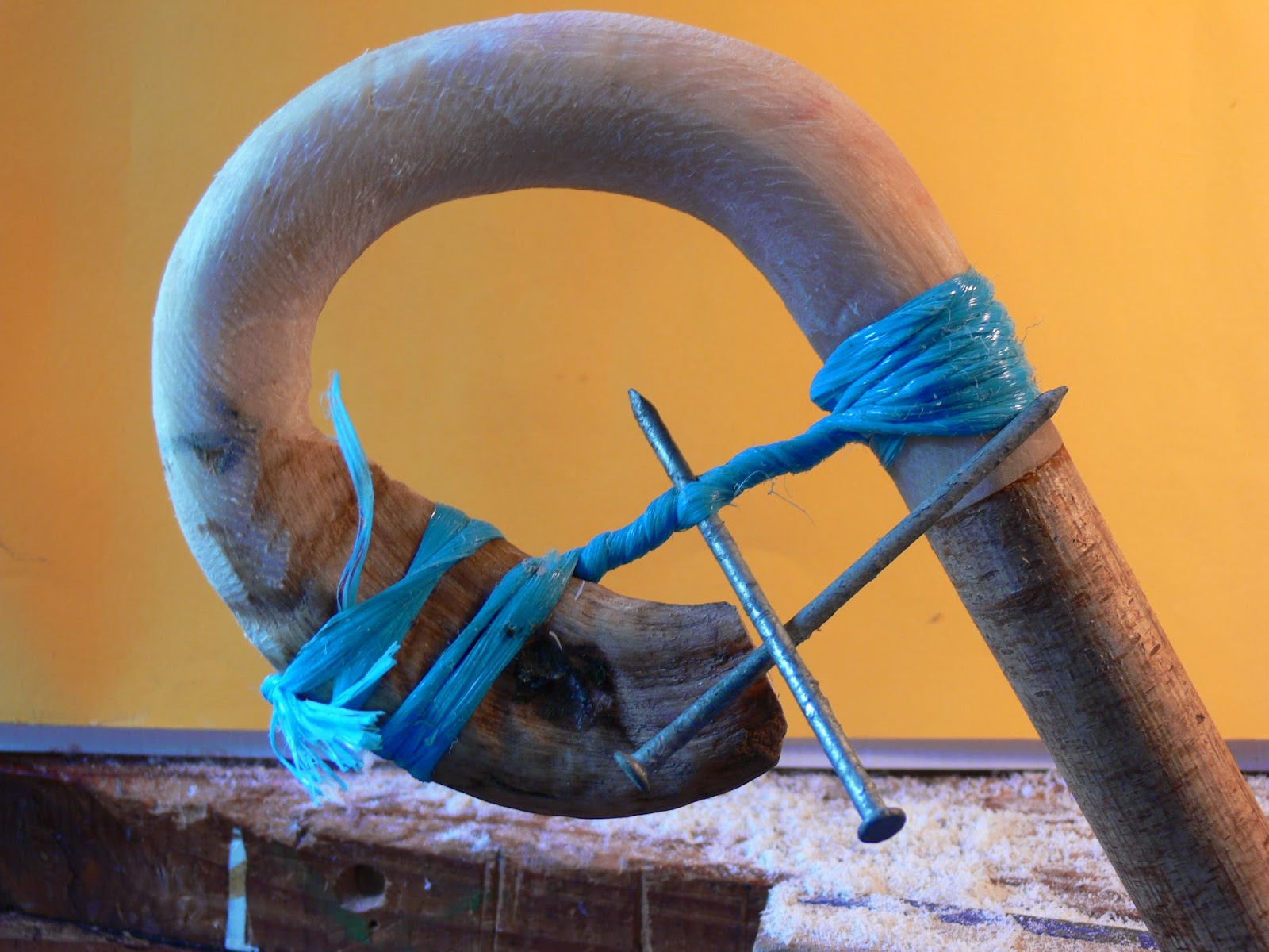 Woolshed 1 Shepherd's Crook. How to make a hornheaded crook