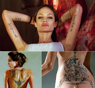 Angelina Jolie Tattoos, Tattooing