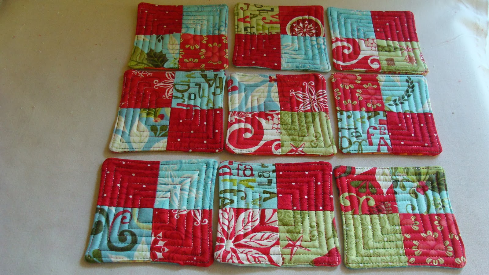 cinnamon holiday coasters for quilt friends
