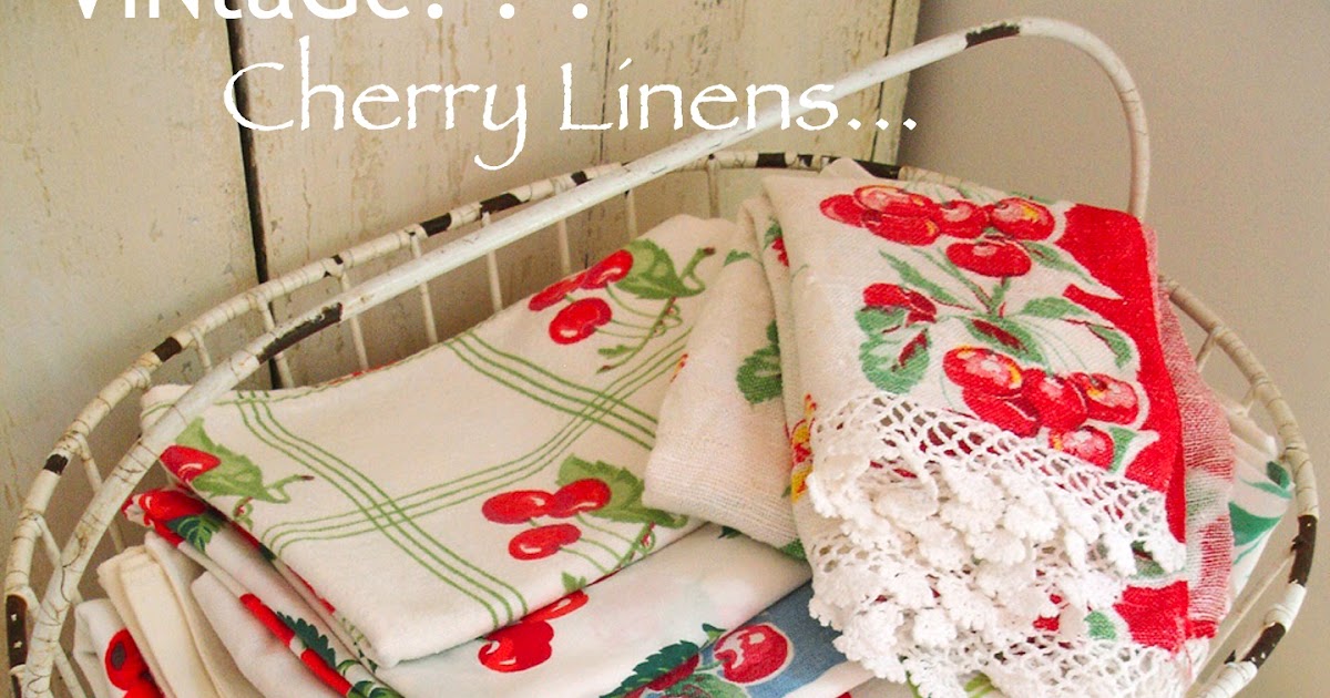 ChiPPy! SHaBBy! ViNtaGe Linens WITH A CHERRY MOTIF!*!*!