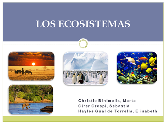 Recurso del libro digital sobre "Los Ecosistemas"