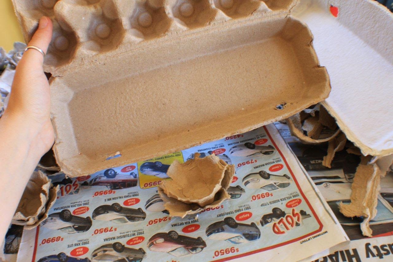 Godzgear Blog Egg Carton Roses and a DIY Lamp Shade!