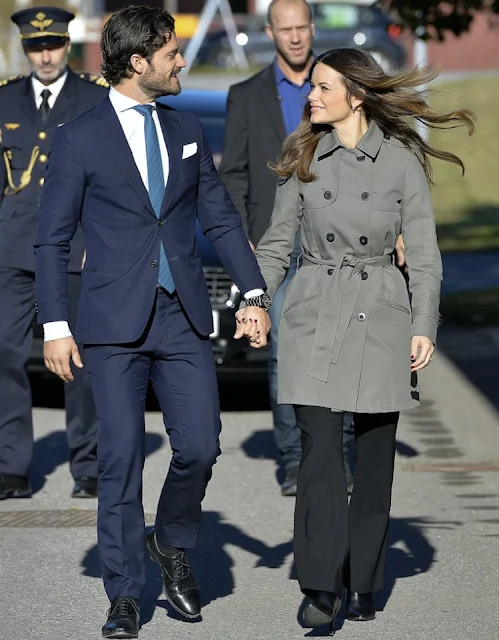 Prince Carl Philip and Princess Sofia of Sweden attended the opening of "Sports Without Borders" activities in a school in Norrtalje