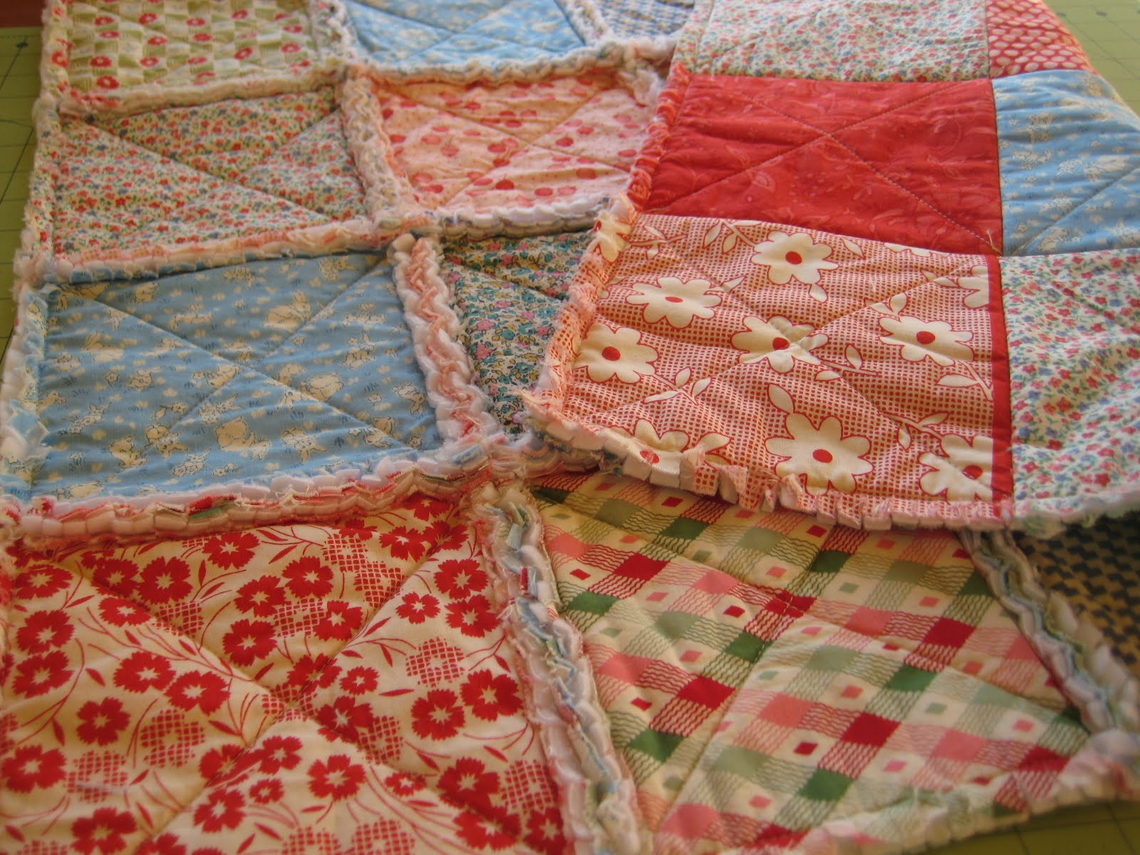 Rag Quilt Quilting in the Rain
