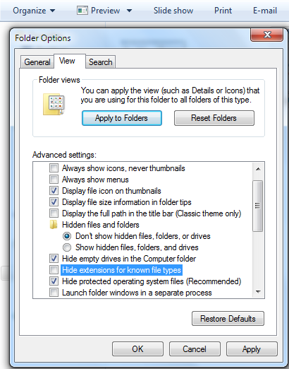 lock a folder in window 7