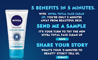 Free Sample of Nivea Pure Effect- Total Face Cleanup