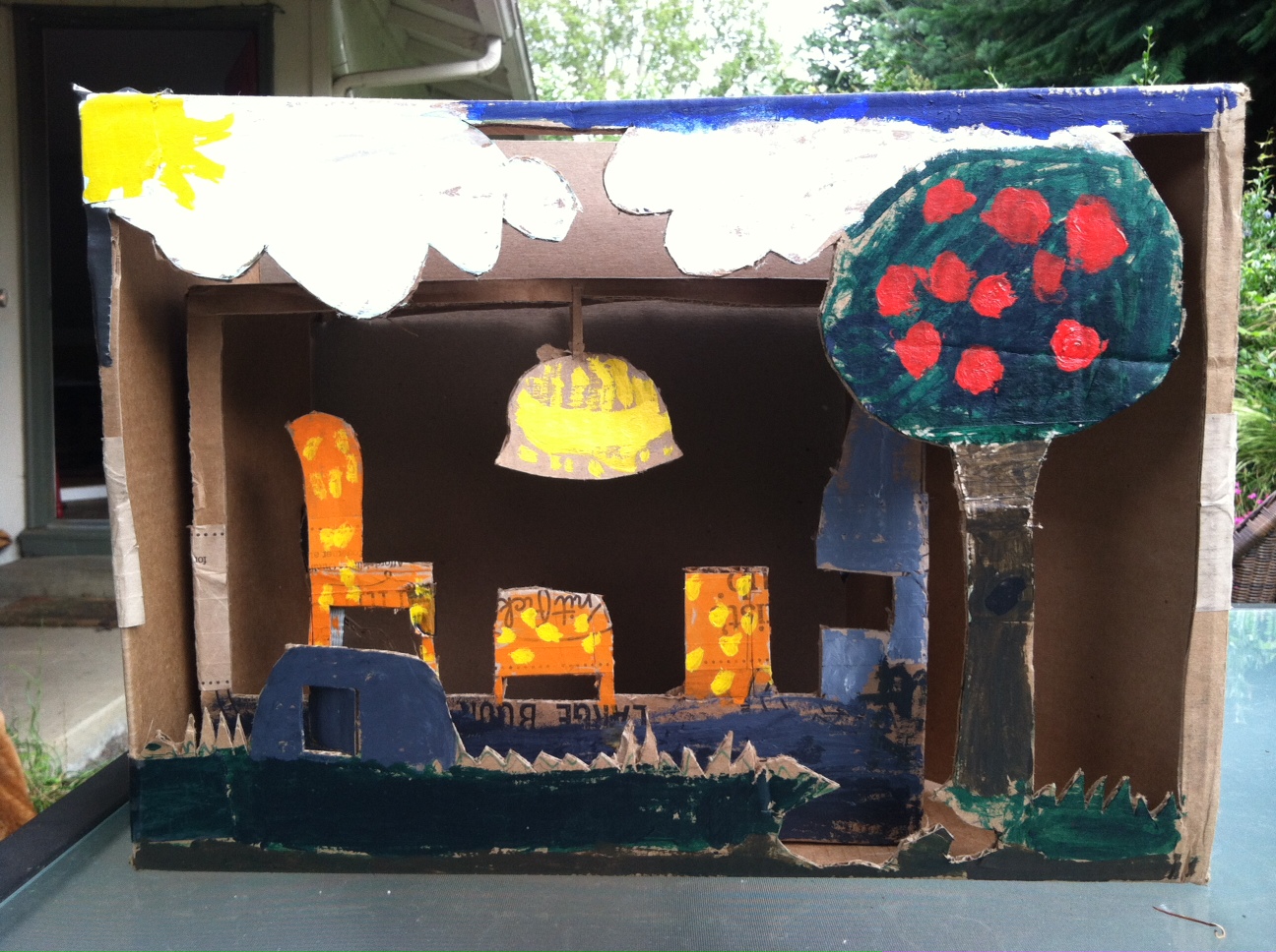 * popsicle stick puppet theater