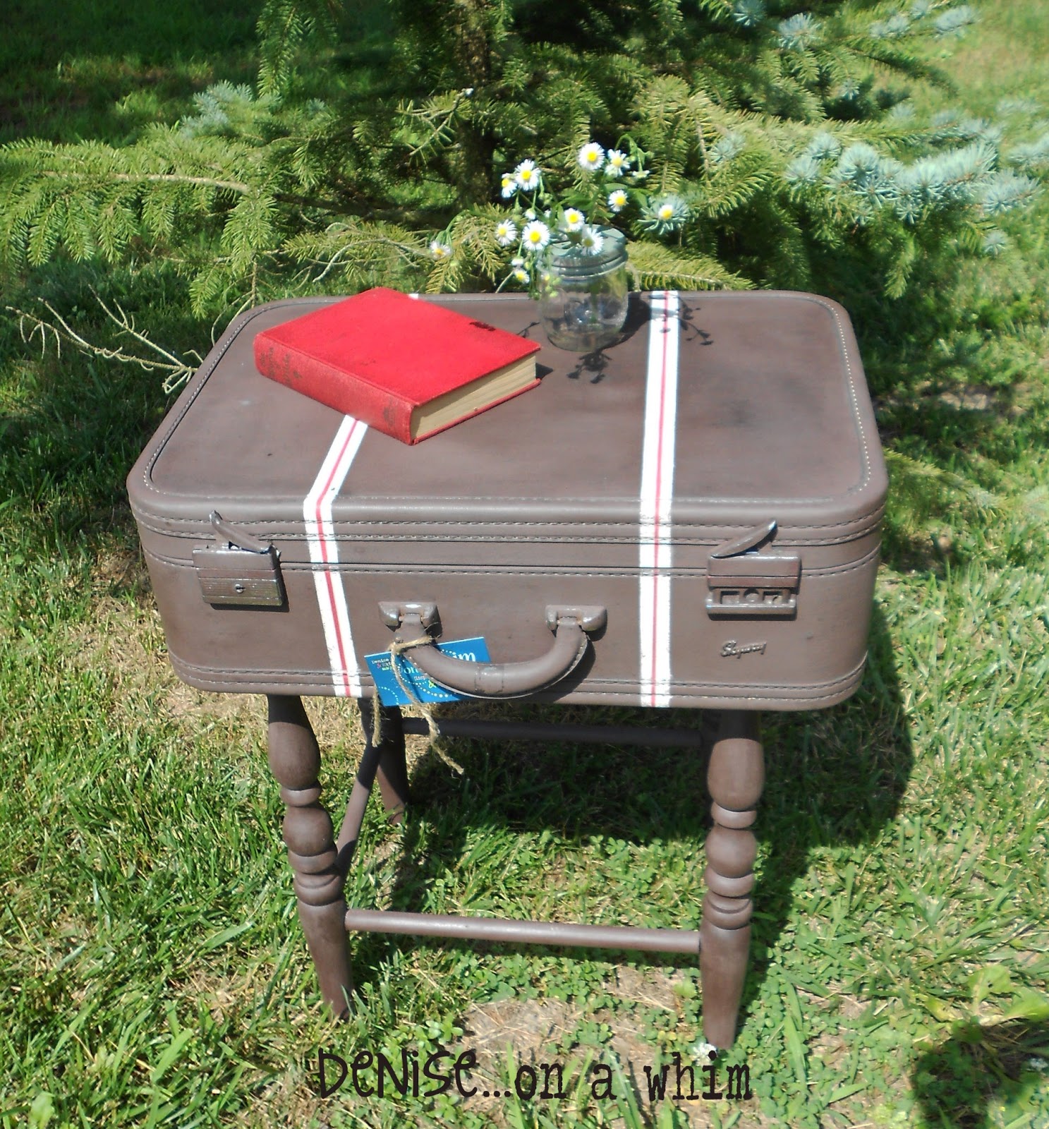 denise...on a whim Vintage Suitcase Table