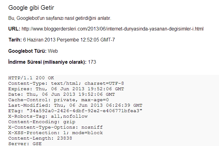 Google Webmaster Tools - Google Gibi Getir Google Webmaster Tools - Google Gibi Getir