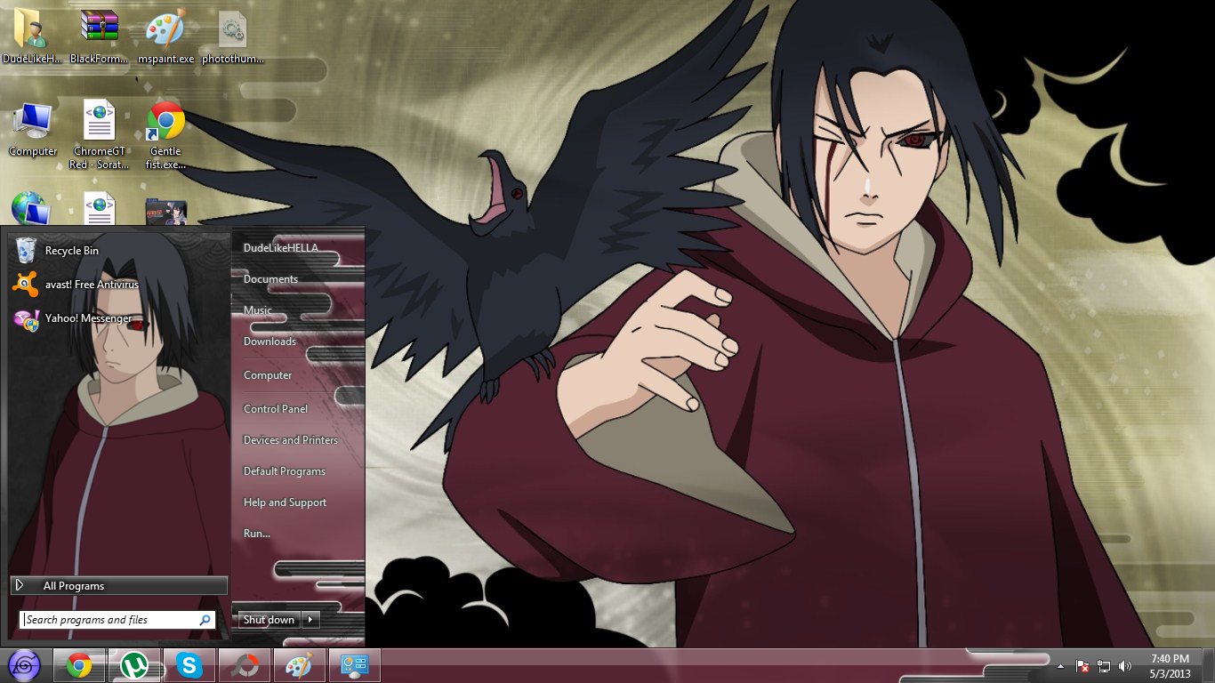 LightUzumaki: Itachi Edo Tensei Windows 7 Theme LightUzumaki: Itachi Edo Tensei Windows 7 Theme