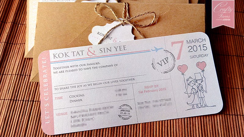 Wedding Card Malaysia Crafty Farms Handmade Pink And Blue Rustic