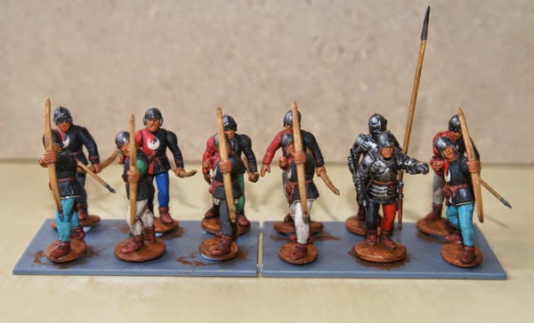 Deadkingsrise Painting and Modelling: Perry Miniatures Wars of the Roses  Billmen - red livery