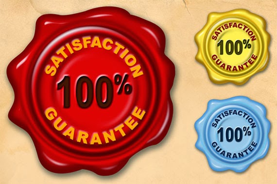 Satisfaction Guarantee Wax Seal Satisfaction Guarantee Wax Seal