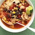 Sopa de tortilla con frijoles negros