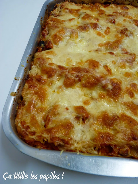 Ça titille les papilles, Lasagnes, Poulet, Champignons, Olives, Tomate, Italie, Pâtes