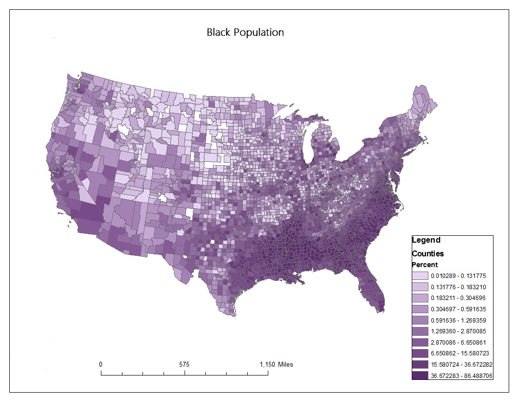 from the map most black people are in the south east states of america louisiana and alabama have the biggest percentage of black people which is from from the map most black people are in the south east states of america louisiana and alabama have the biggest percentage of black people which is from