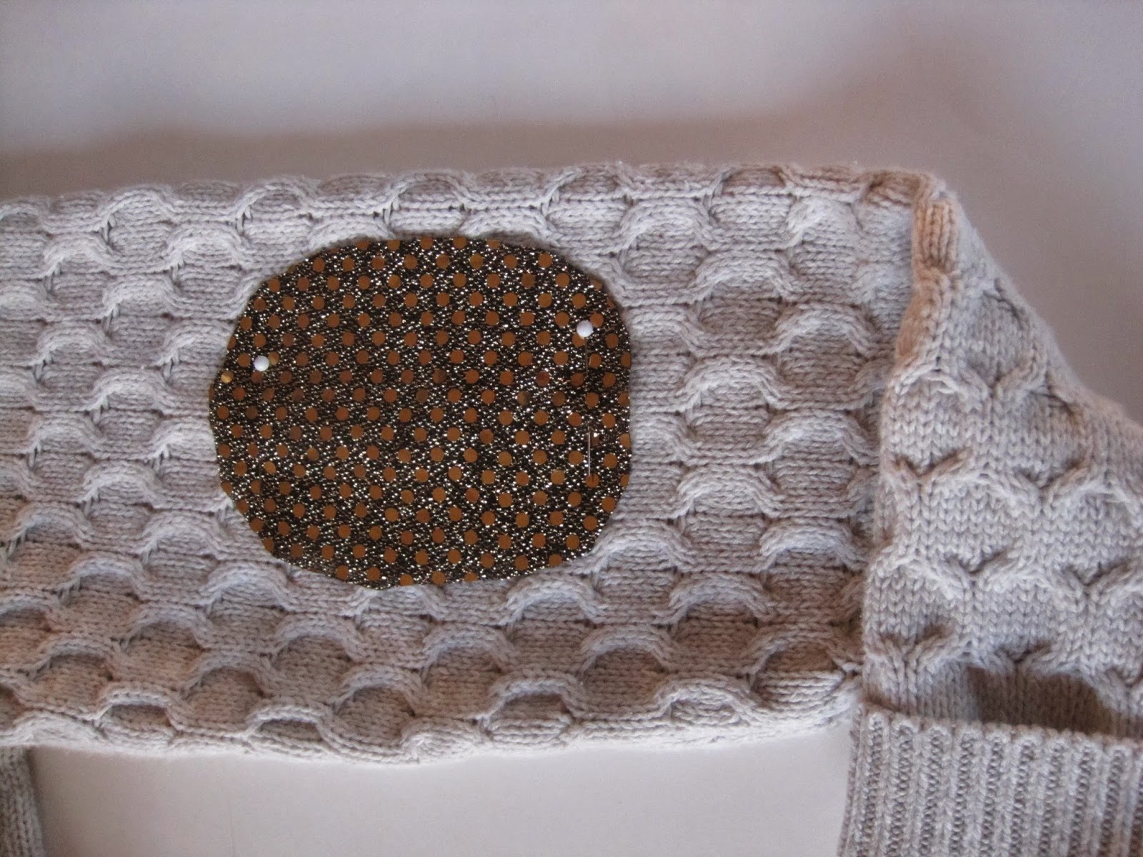 DIY No Sew Sequin Elbow Patches