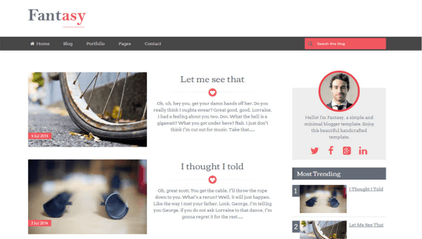 Fantasy Fantasy blogger template