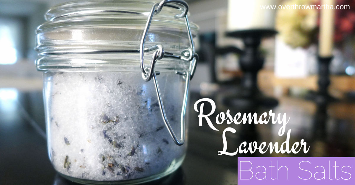 Relaxing Rosemary Lavender Bath Salts with Magnesium Overthrow Martha