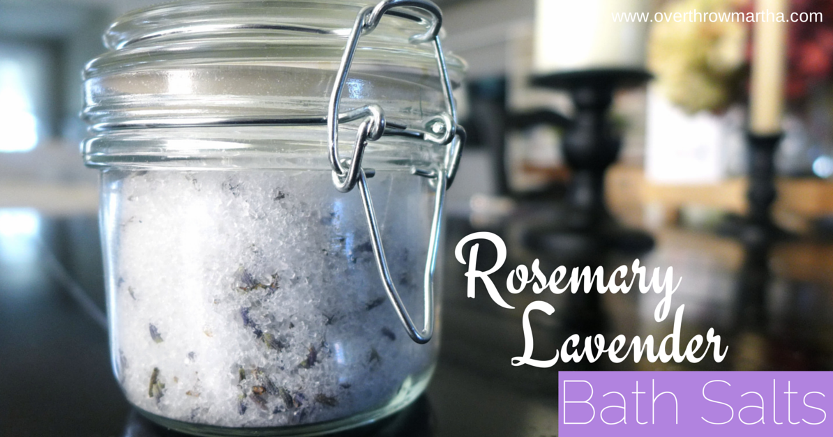 Relaxing Rosemary Lavender Bath Salts with Magnesium Overthrow Martha