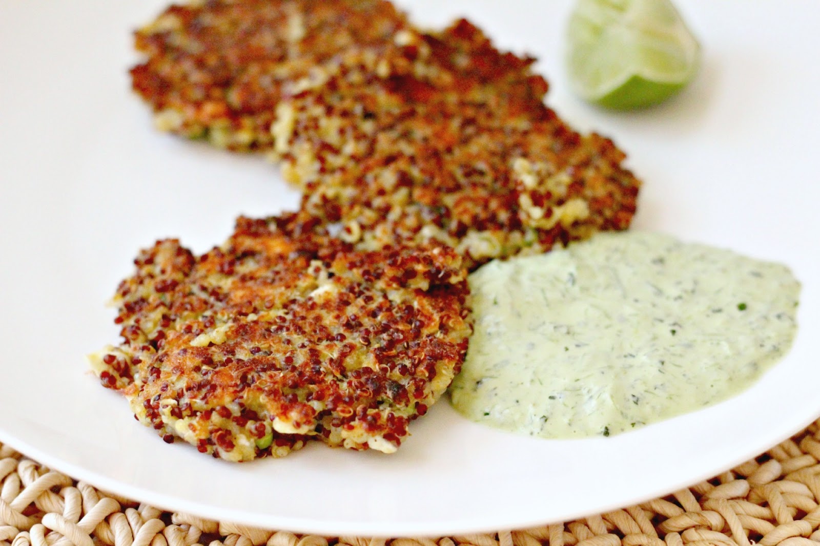 Milk and Honey Quinoa Fritters with Green Goddess Sauce