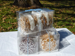 cookies and tea biscuits packaged in crystal clear boxes