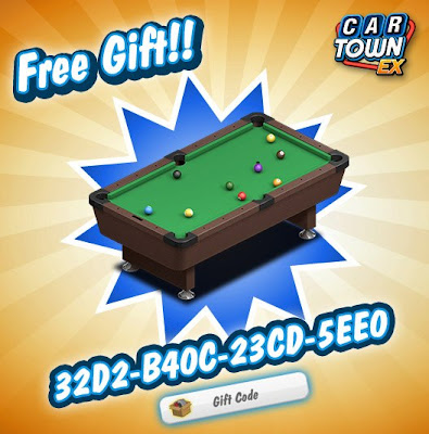 Car Town: Car Town EX Free Gift Mesa de Pool