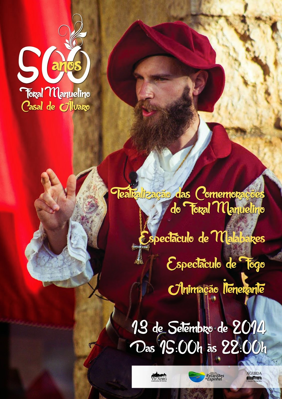 Cartaz das Comemorações dos 500 anos do Foral de Casal de Álvaro