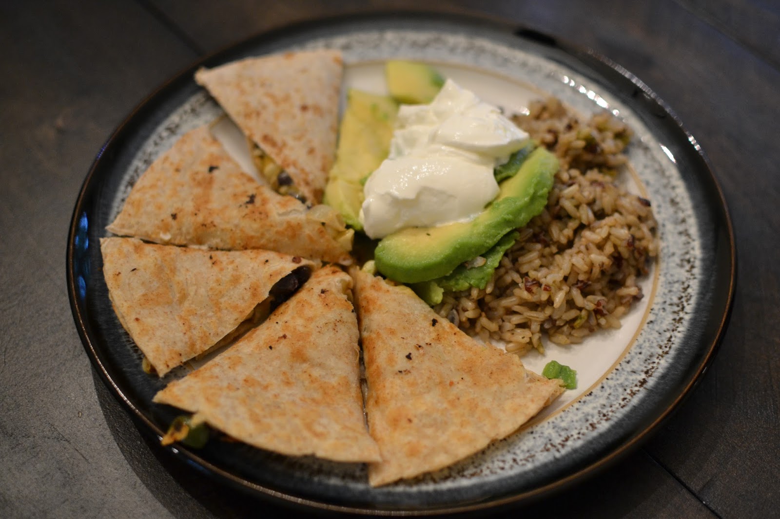 the eibls Corn and black bean quesadillas