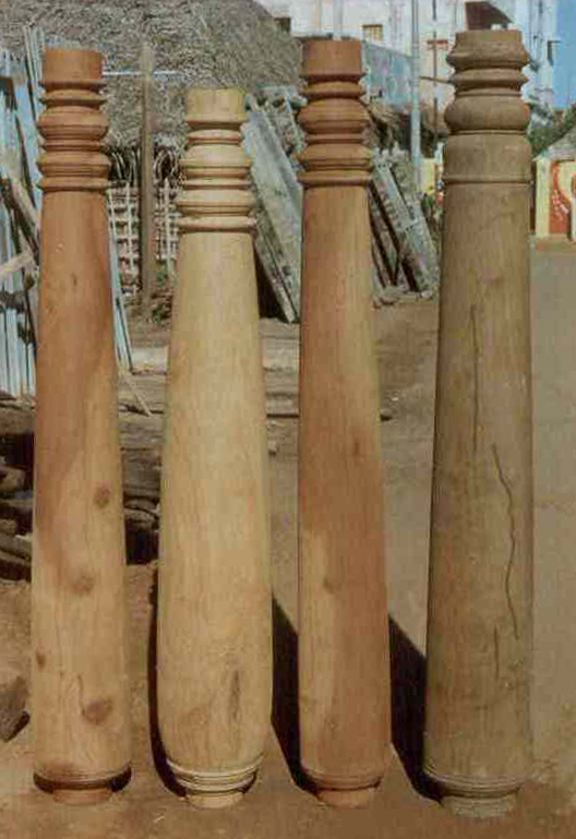 Karaikudi Chettinad Wood Works THIRUNELLAI WOOD CRAFTS Wood Pillars