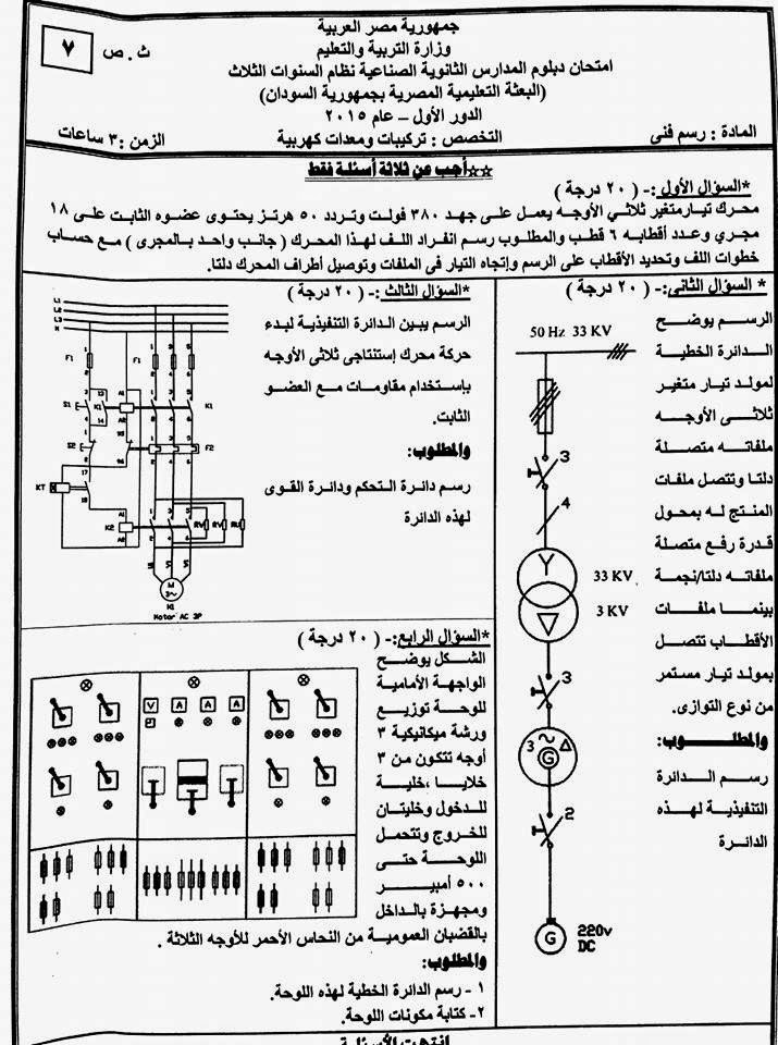 امتحان رسم فني - تخصص تركيبات ومعدات كهربية - دبلوم ثانوي صناعى السودان 2015 Www.modars1.com_%2B%D8%B1%D8%B3%D9%85%2B%D9%81%D9%86%D9%89