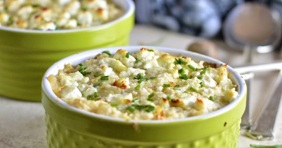 Smashed Cauliflower Gratin with Goat Cheese Virtually Homemade